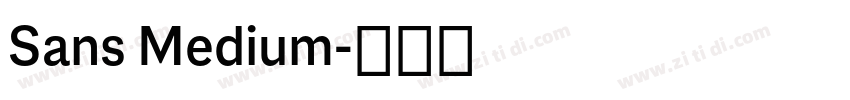 Sans Medium字体转换